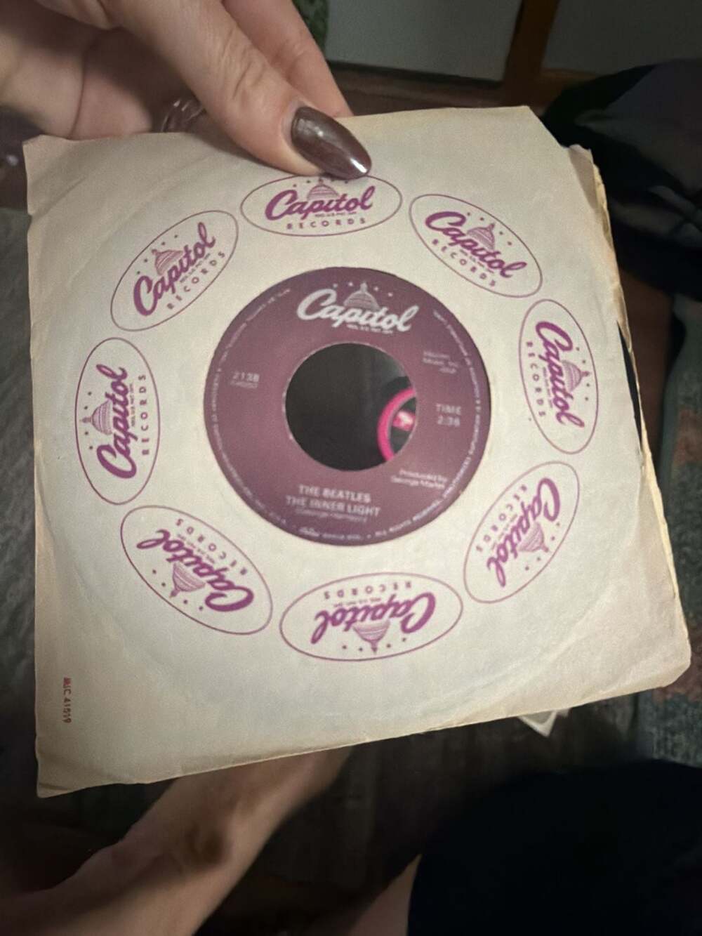The Beatles - The Inner Light 7" 45 RPM Vinyl Record Capitol Records
